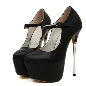 <span class=keywords><strong>Scarpe</strong></span> Sexy 2015 con <span class=keywords><strong>Tacco</strong></span> 17CM, Plateau e Cinturino alla Caviglia, <span class=keywords><strong>Scarpe</strong></span> Eleganti da Festa, Tacchi Alti Neri e <span class=keywords><strong>Nude</strong></span> Alla Moda PY3284 - Product Image 1