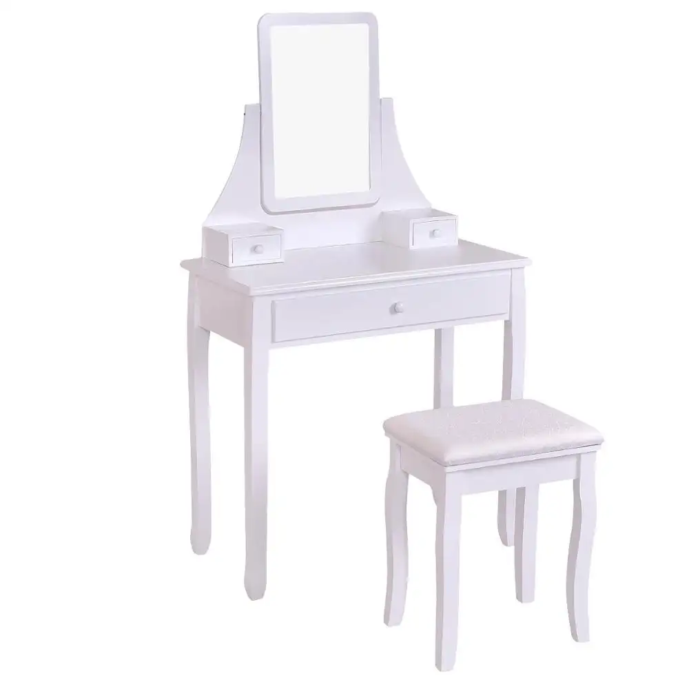 Ovale vorm Spiegel Make Bureau 4 Dra Moderne meubels kaptafel Dressoir Tafel