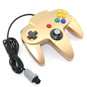 Pengontrol Berkabel untuk N64 Gamepad Kontroler untuk N64 Gamepad Joystick Pegangan Game Joypad untuk N64 Emas