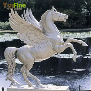 Outdoor Life Size Bronze Wing Horse Statue Skulptur zu verkaufen