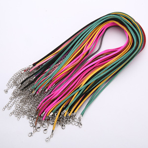ファッションDIYネックレスチェーンロブスタークラスプストリングチェーンロープ混合ベルベットスエードコードネックレス - Product Image 2