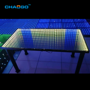 3d Led Illusion Light up Tunnel Effect Led Coffee <strong>Table</strong> Rgb Color Changing Rectangle Mirror Infinity Glass <strong>Beer</strong> Pong <strong>Table</strong> - Product Image 2