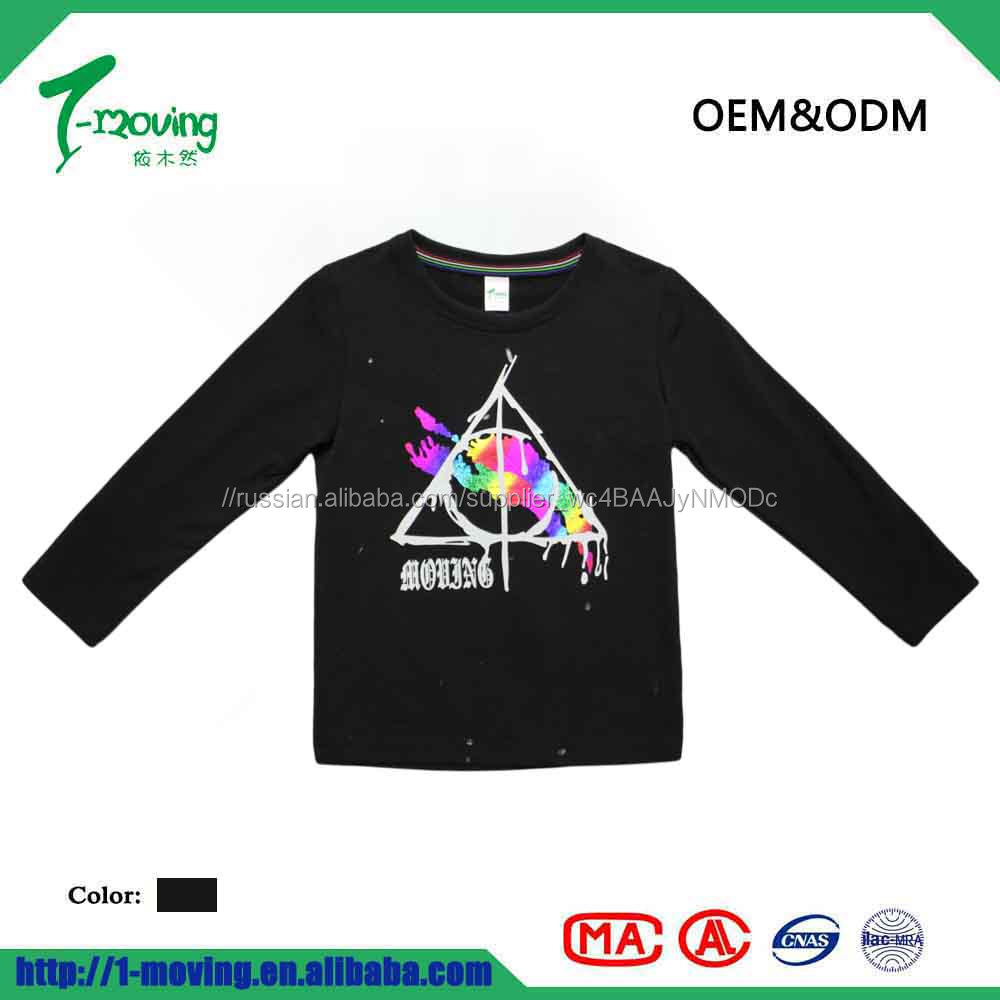 С длинными рукавами хлопок бутик детской одежды Дети малышей рубашки спортивная одежда футболка