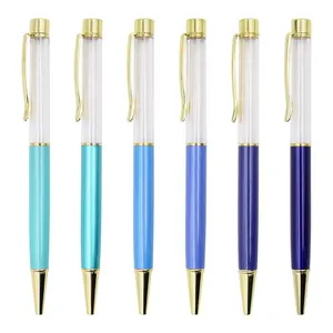 Empty Body Pen Creative DIY Floating Ball Pen Promotional Crystal Ballpoint Pen