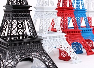 Modellino della Torre Eiffel in Metallo da 25cm, Decorazione Colorata per Vetrine e Casa, Tecnica Placcata con Stampa Offset - Product Image 2