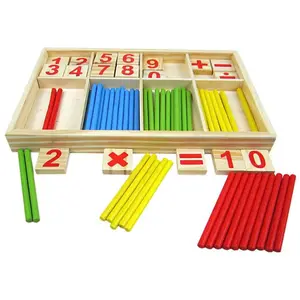 Hölzerne Mathematik Berechnen Sie das Spiel Toy Kid Early Learning Counting Material Kids Children