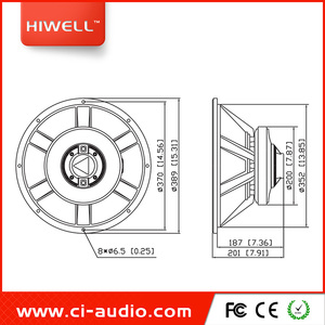 Haut-parleur coaxial Hiwell Audio HF Driver et <span class=keywords><strong>Woofer</strong></span> <span class=keywords><strong>15</strong></span> POUCES - Product Image 3