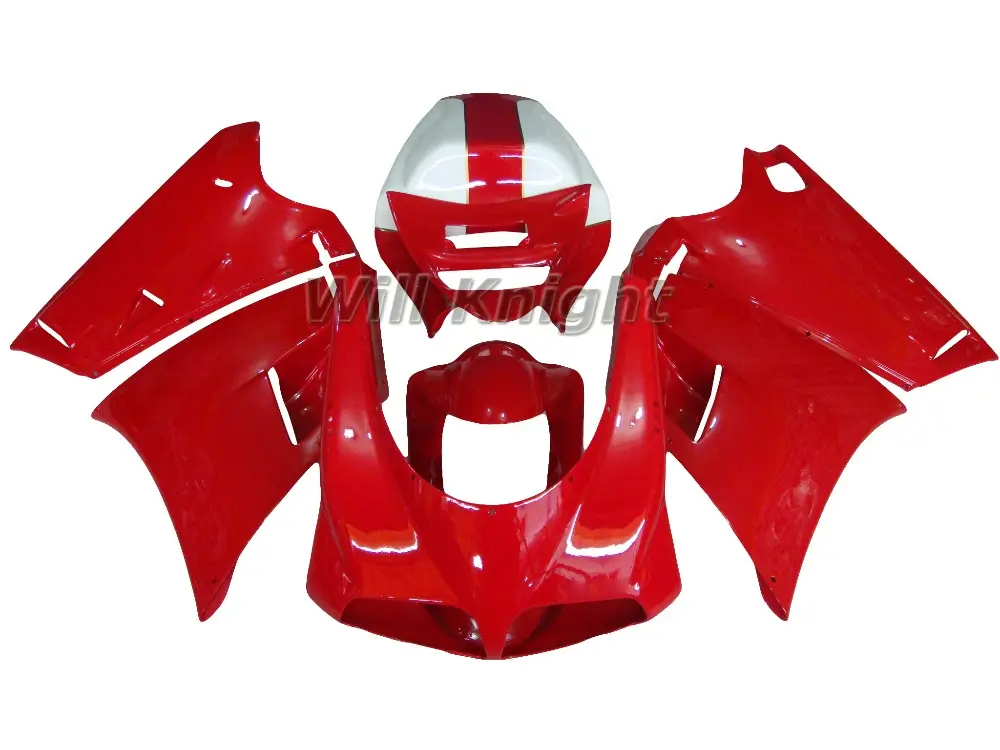 Rosso Bianco Iniezione Carene Per Ducati 996 998 916 748 1996-2002 Plastica ABS per Moto Carenatura Kit