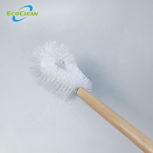 EcoClean Twisted Wire <strong>Toilet</strong> <strong>Wooden</strong> Handle Twisted in Wire Bowl <strong>Brush</strong> - Product Image 4