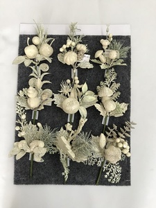 Petite Décoration de Noël <span class=keywords><strong>Fleur</strong></span> de <span class=keywords><strong>Poinsettia</strong></span> Artificielle avec Paillettes - Product Image 4