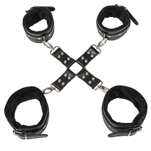 Lobo Negro Traje de cuero de la marca japonesa de China adultos BDSM Gear Kit Car restricciones conjunto cuello la cuerda bondag - Product Image 5