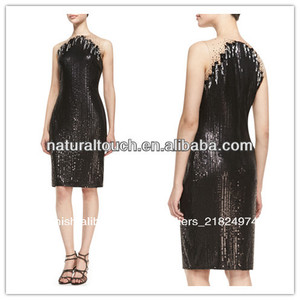 De lentejuelas sin mangas <span class=keywords><strong>vestido</strong></span> de cóctel, señoras <span class=keywords><strong>vestido</strong></span> de occidental diseños( ydq03315) - Product Image 1