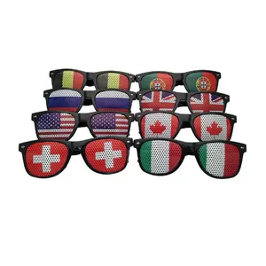 Mode Französisch UK Italien Indien Brasilien Flagge Sonnenbrille Individuelles Land USA Amerikanische Flagge Sonnenbrille