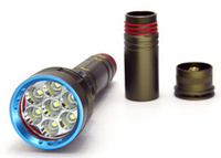 Lampe de poche de grande puissance à lumière LED, Rechargeable, en alliage d'aluminium, L2, torche pour plongée sous-marine profonde