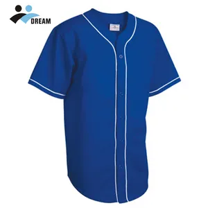批发幼儿棒球衫空白涤纶布球衣棒球便宜换名字球衣棒球衫定制