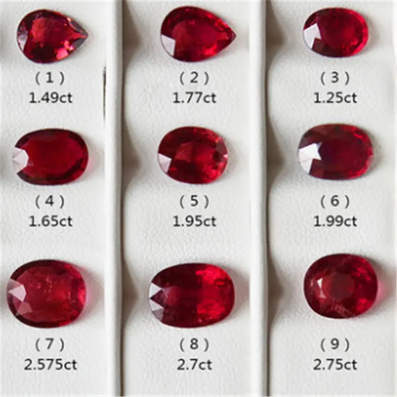 MBH gemme gioielli fabbrica hotsale pietra preziosa allentata naturale Brasile sangue tormalina rossa pietra sciolta