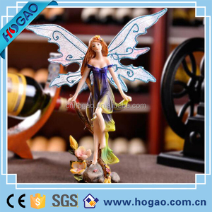 Délicat Violet Peint Résine Fée Figurines Gros Pour Jardins Don Et La <span class=keywords><strong>Création</strong></span> - Product Image 3