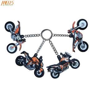 Porte-clés en PVC personnalisé DIY, nouveau, en caoutchouc, pour <span class=keywords><strong>moto</strong></span>, vélo, voiture, cadeau de collection, 2 couleurs, 50x60mm, étanche, promotionnel - Product Image 3