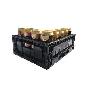 good price foldable plastic crate vintage /wine/beer/fruit storage stackable plastic moving crates