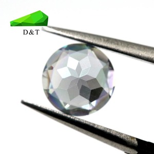 Pietra Sfaccettata Naturale <span class=keywords><strong>Topazio</strong></span> Gemma Rotonda per Gioielleria <span class=keywords><strong>Topazio</strong></span> <span class=keywords><strong>Mistico</strong></span> per Creazione di Gioielli - Product Image 4