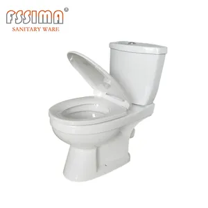 Badkamer goedkope P-trap washdown tweedelige kenia toiletpot