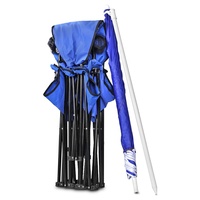 Chaises de plage pliantes à double siège, inclinables, avec parasol