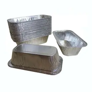 Thực Phẩm Container Thực Phẩm Hộp Nhôm Tròn Với Nắp, Nhôm Lá Mỏng Dùng Một Lần Bạc Nhỏ Nhôm Hộp Ăn Trưa Cho Chiếc Bánh 4500 Xc