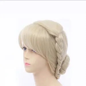 Frozen elsa wig for adult snow queen Elsa Cosplay Wig golden fantasy women party halloween wigs wholesale