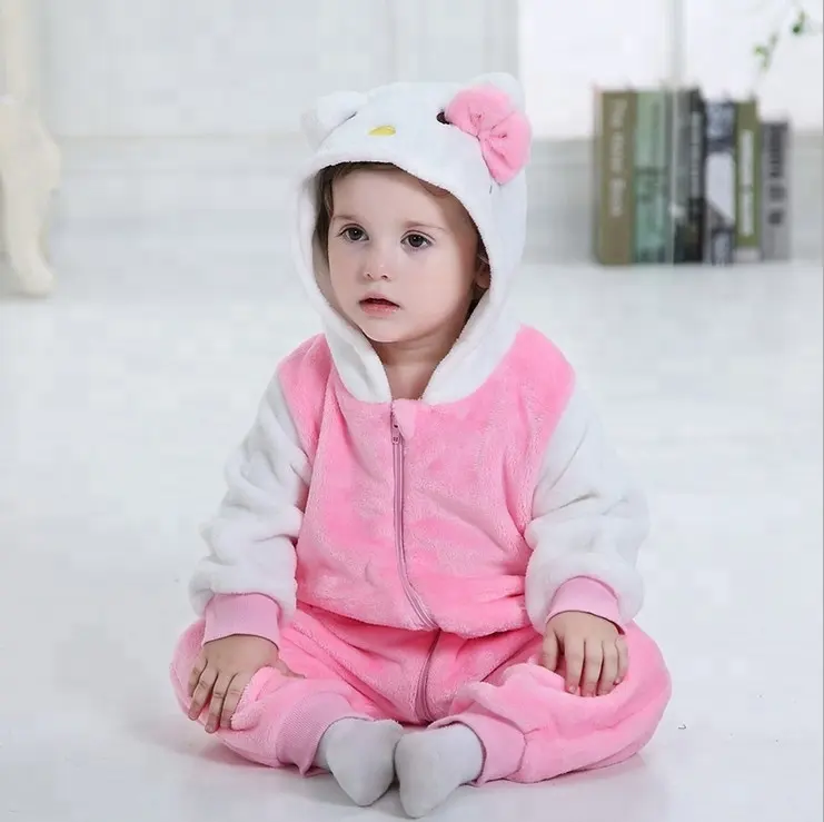 Sunny grosir pakaian bayi, kostum hewan berbulu Onesie pesta Cosplay