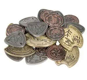 Bán Buôn Tùy Chỉnh Thách Thức Kim Loại Cũ Thủ Công Mỹ Nghệ Đồng Cổ Kim Loại Hội Đồng Quản Trị Trò Chơi Kỷ Niệm Token Tiền Xu Với Rãnh Cho Bán - Product Image 2