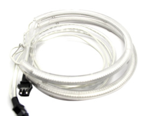 Phares sans projecteur, bagues en Halo, 2x131mm + 2x146mm, pour E46 E39 E90 <span class=keywords><strong>E36</strong></span>, <span class=keywords><strong>Kit</strong></span> CCFL yeux d'ange DRL, 4 bagues blanches, haute qualité - Product Image 1