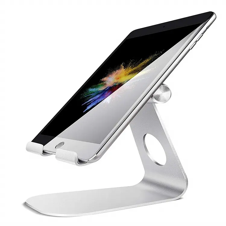 Support de téléphone portable réglable en aluminium, lisse, pivotant, pour lit et tablette, compatible avec ipad air pro 12.9