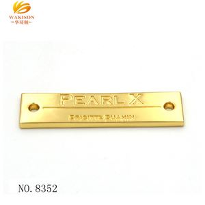 Heißer verkauf 2-loch-oder 4-loch rechteck metall logo tags - Product Image 3