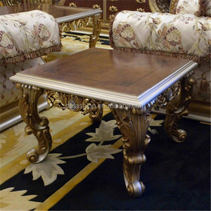 OE-FASHION di lusso in <span class=keywords><strong>oro</strong></span> <span class=keywords><strong>foglia</strong></span> di palazzo reale di re francese di stile francese soggiorno tavolino di legno/legno tavolino - Product Image 5