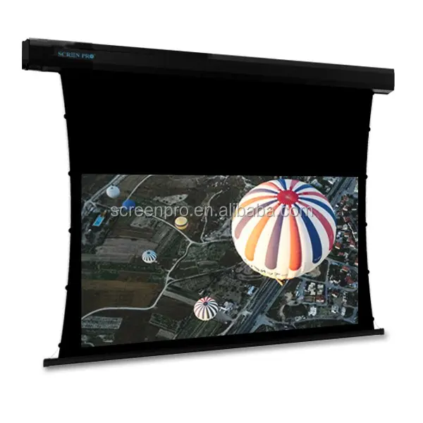 Pantalla PRO motorizada para cine en casa, pantalla de proyección ALR tensora, proyector de largo alcance