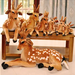 मुफ्त नमूना लूश सिका हिरण खिलौने हिरण नरम खिलौना भरा हुआ बड़ा आकार उच्च गुणवत्ता वाला चूसा हिरण खिलौना