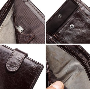 Astuto del raccoglitore degli uomini del cuoio genuino anti-perso gps supporti di carta dei soldi della borsa di sesso maschile sacchetto di immagazzinaggio - Product Image 5