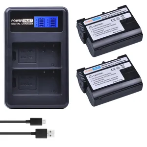 EN-EL15 LCD USB Charger Ganda untuk Nikon D7100, D750, D7000, D7200, D810, D610, d800, D600, D800e, D810a, 1 V1 dan MH-25