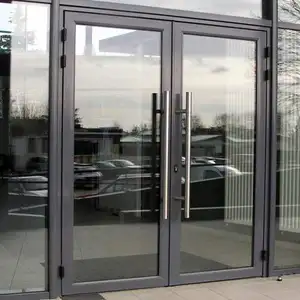 Aluminum glass swing door soundproof glass door and window system