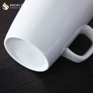 Tazas de cerámica de 15OZ, vajilla de gama alta, directa de fábrica, color blanco liso - Product Image 5