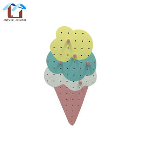 <span class=keywords><strong>Planche</strong></span> <span class=keywords><strong>de</strong></span> bois suspendue au mur pour enfants, dessins animés mignons en forme <span class=keywords><strong>de</strong></span> crème glacée, pour décoration <span class=keywords><strong>de</strong></span> chambre <span class=keywords><strong>de</strong></span> bébé fille, 1 pièce - Product Image 2