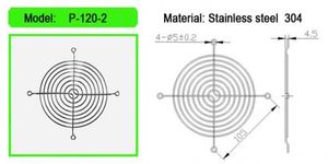 Jeek thường xuyên 120mm chống ăn mòn tài sản kim loại điện bình ngưng fan hâm mộ bảo vệ - Product Image 3