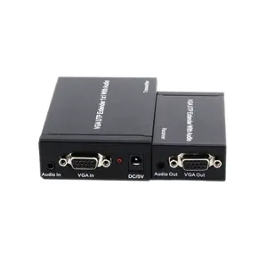 Amplificateur VGA sans fil à portée 300M, avec Audio sur le côté UTP LAN Cat 5e/6, transmetteur et récepteur 1080P