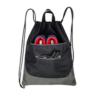Sac de sport en nylon avec cordon de serrage, impression de logo, sac en coton recyclable personnalisé