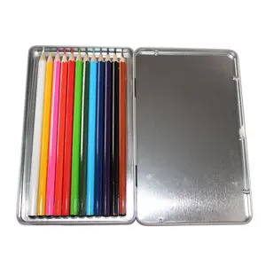 Wholesale best Quality 12 24 36 color Cardbox Art Set Natural Wood wax based Drawing color pencils