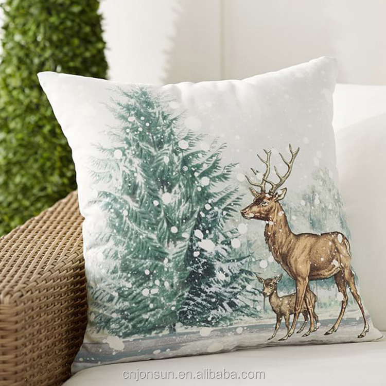 Декоративная подушка с печатью на Рождество оптовая подушки вставки