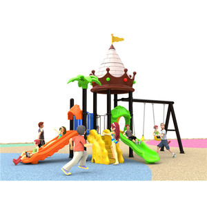Maternelle préscolaire grande extérieure château thème enfants toboggans en plastique aire de jeux parc d'attractions équipement à vendre - Product Image 2