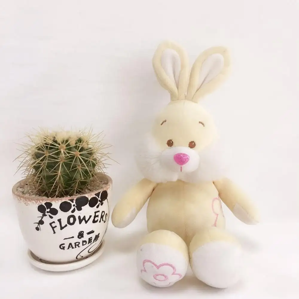 popular easter plush stuffed animal yellow rabbit bunny toys with long ears