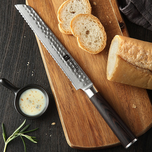 8 Inch Professional Damascus Steel Kitchen <strong>Bread</strong> <strong>Knife</strong> with Pakka Wood Handle - Product Image 2