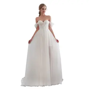 Sexy Afrika Trouwjurken 2021 Plus Size Bruidsjurken Goedkope Bridal Wedding Dress White Lace Bruidsjurken L22664